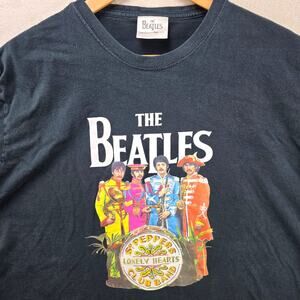 The Beatles Shirt Mens XL Sgt. Peppers Lonely Hearts Club Band Black 2009 Apple